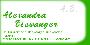 alexandra biswanger business card